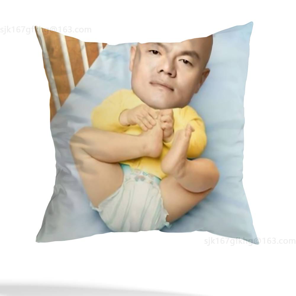 J-JYP Meme Modern Throw Pillow Case Pillow Case Living Room Sofa Cushion Cover Suitable For Home Bedroom Room Decoration
