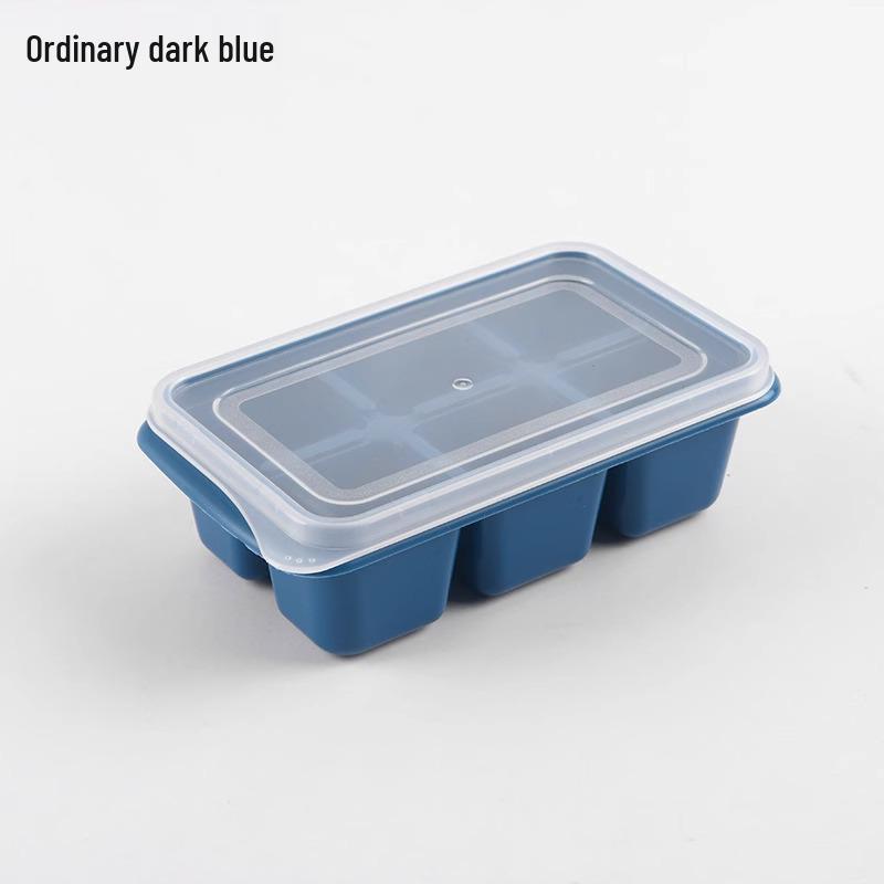 Silicone Ice Cube Tray with Lid, Food-Grade, Soft Bottom for Easy Release, Household Refrigerator Use for Homemade Ice Cubes.