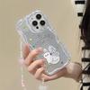 Zhitai Apple iPhone Case: Cartoon Design for iPhone 12, 14Pro, 15, and 16Pro - Cream Pattern, Full Coverage.