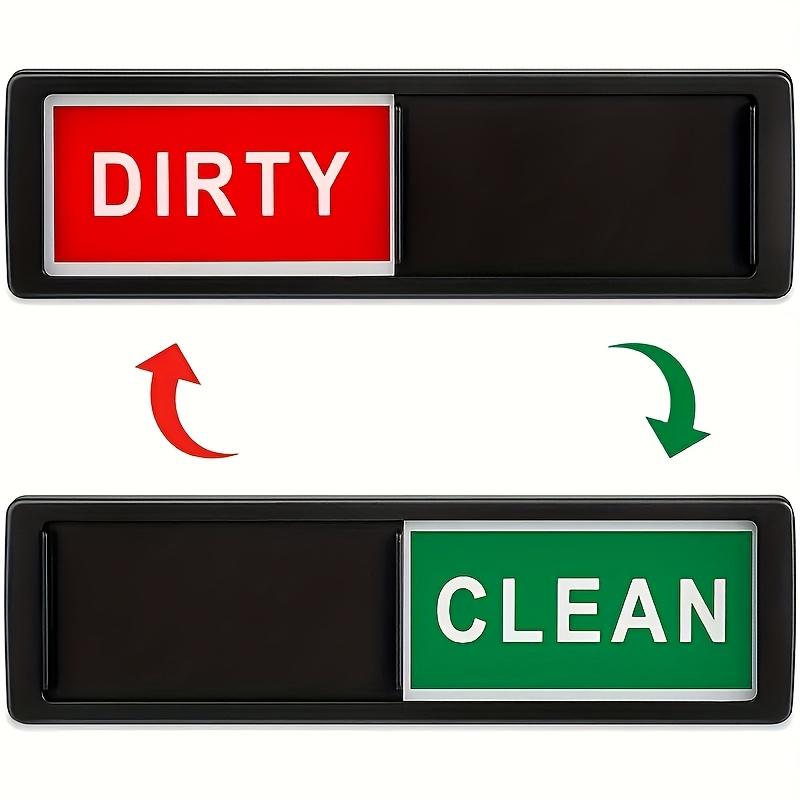 Dishwasher Magnet Clean/Dirty Sign - Non-Scratching, Strong Magnet or Adhesive Options, Easy-to-Use Indicator for Clean or Dirty Dishes