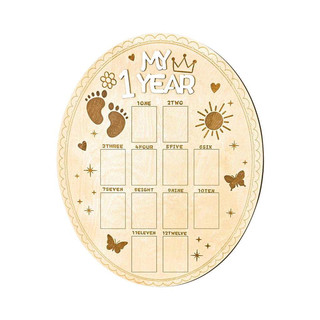 Custom Photo Frame Wooden Photo Show Growth Anniversary Month Plaque