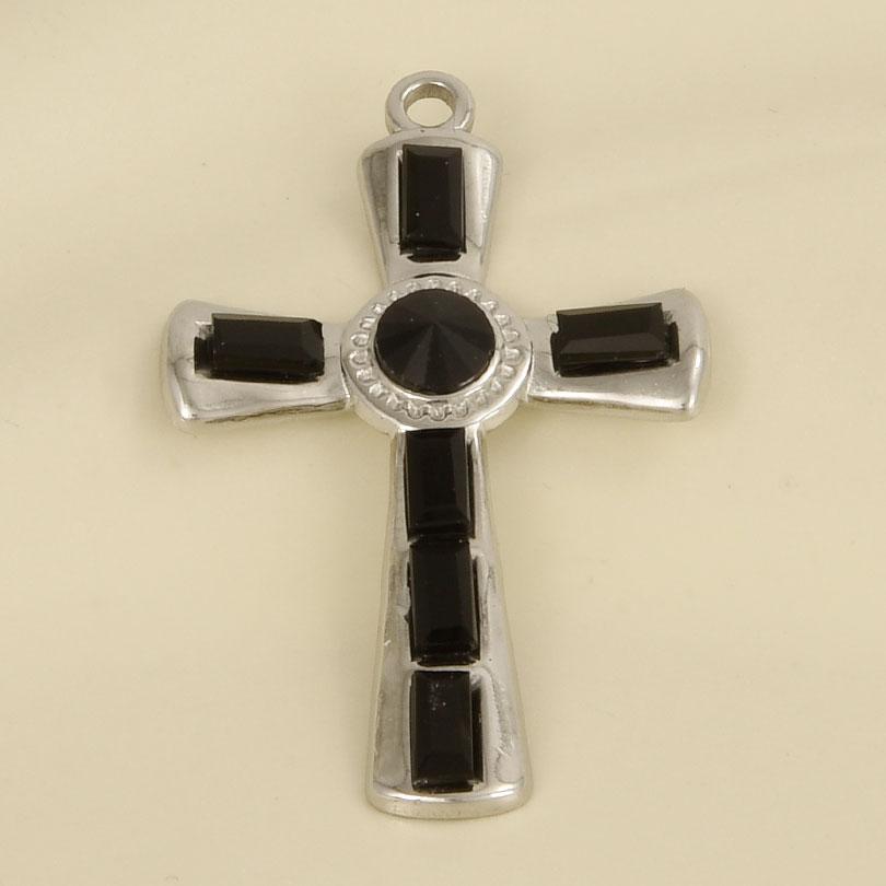 Strass-Accessoires Religiöse Christus-Edelstahl-Anhänger Für Schmuckherstellung Zubehör Kreuz-Anhänger Handgefertigtes Material