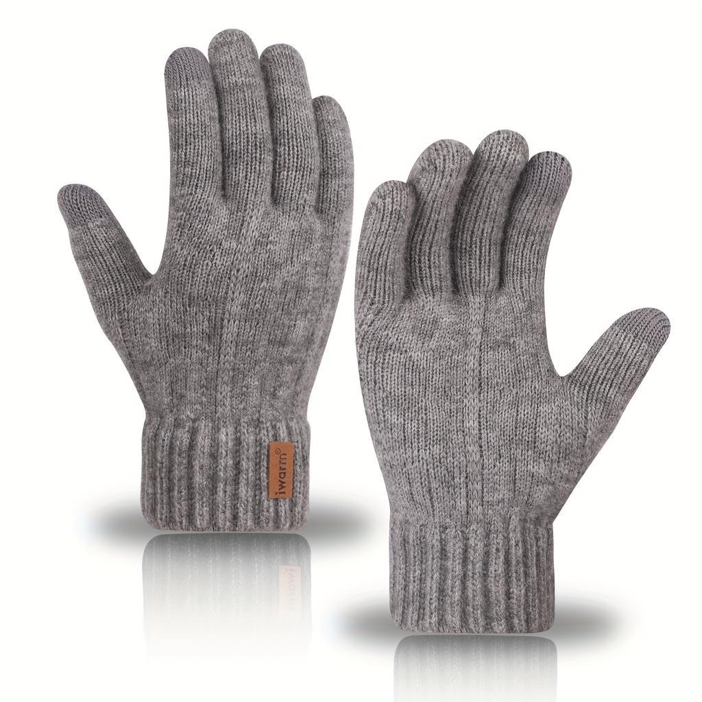 Cozy Unisex Alpaca Wool Touchscreen Gloves - Soft, Warm, and Stylish for Winter - Perfect for Office, Travel, Cycling