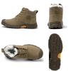 Imwete Steel Toe Work Safety Boot Men's High Top Anti Piercing Cotton Shoe Winter Thick Velvet Warm Safety Shoes Anti Smashing