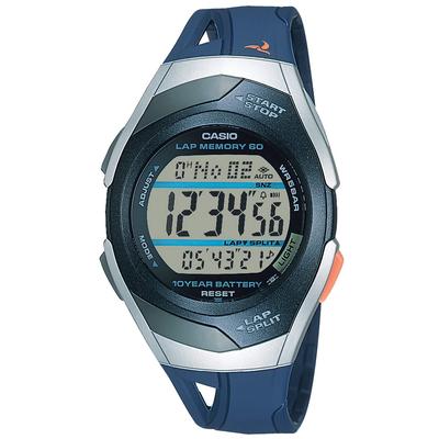 Men's Sports Watch, Casio Collection, Stopwatch, Lap/Split Function, Model STR-300J-2AJH, Blue