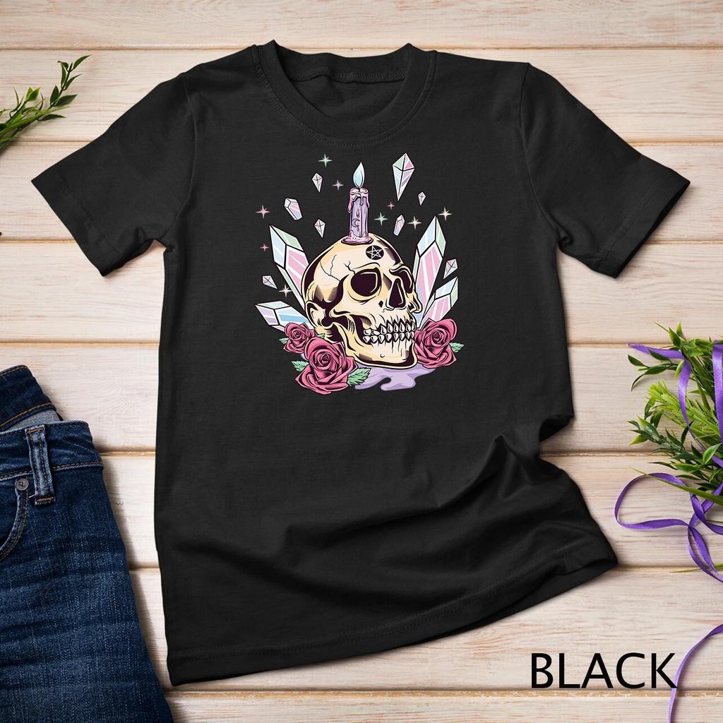 Pastel Goth Cute Creepy Skull Wiccan Kawaii Menhera Witchy Unisex T-shirt 1