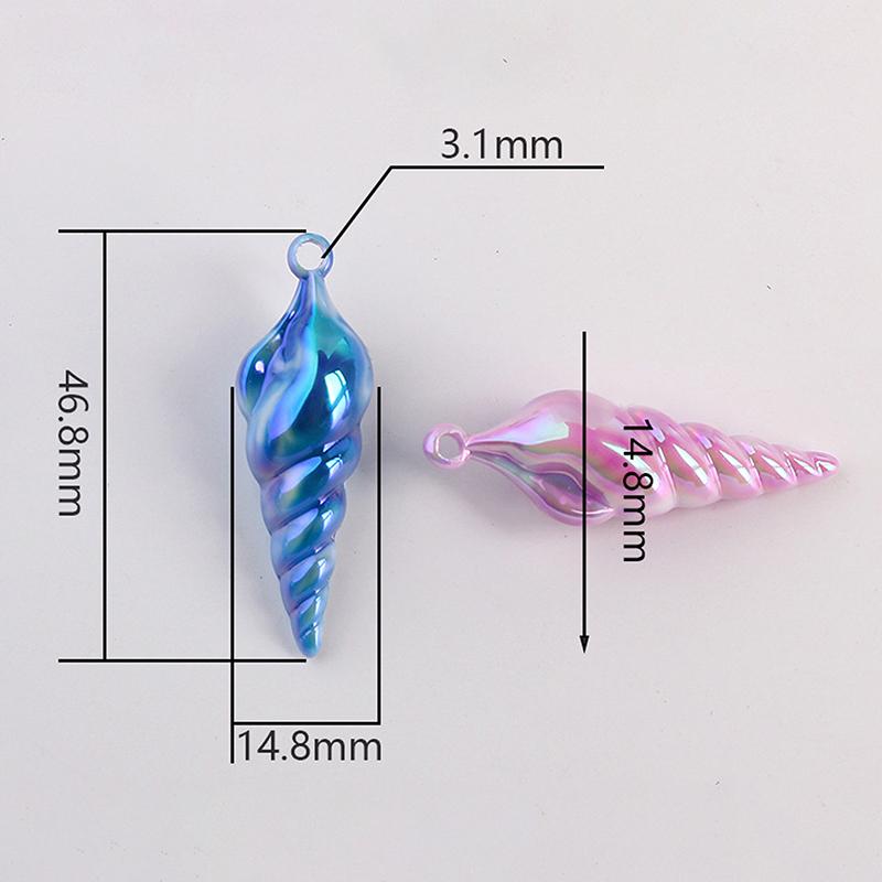 Game Mermaid Conch Necklace Pendant Cosplay Blue Accessories Unisex Hip Hop Fashion Party Prop