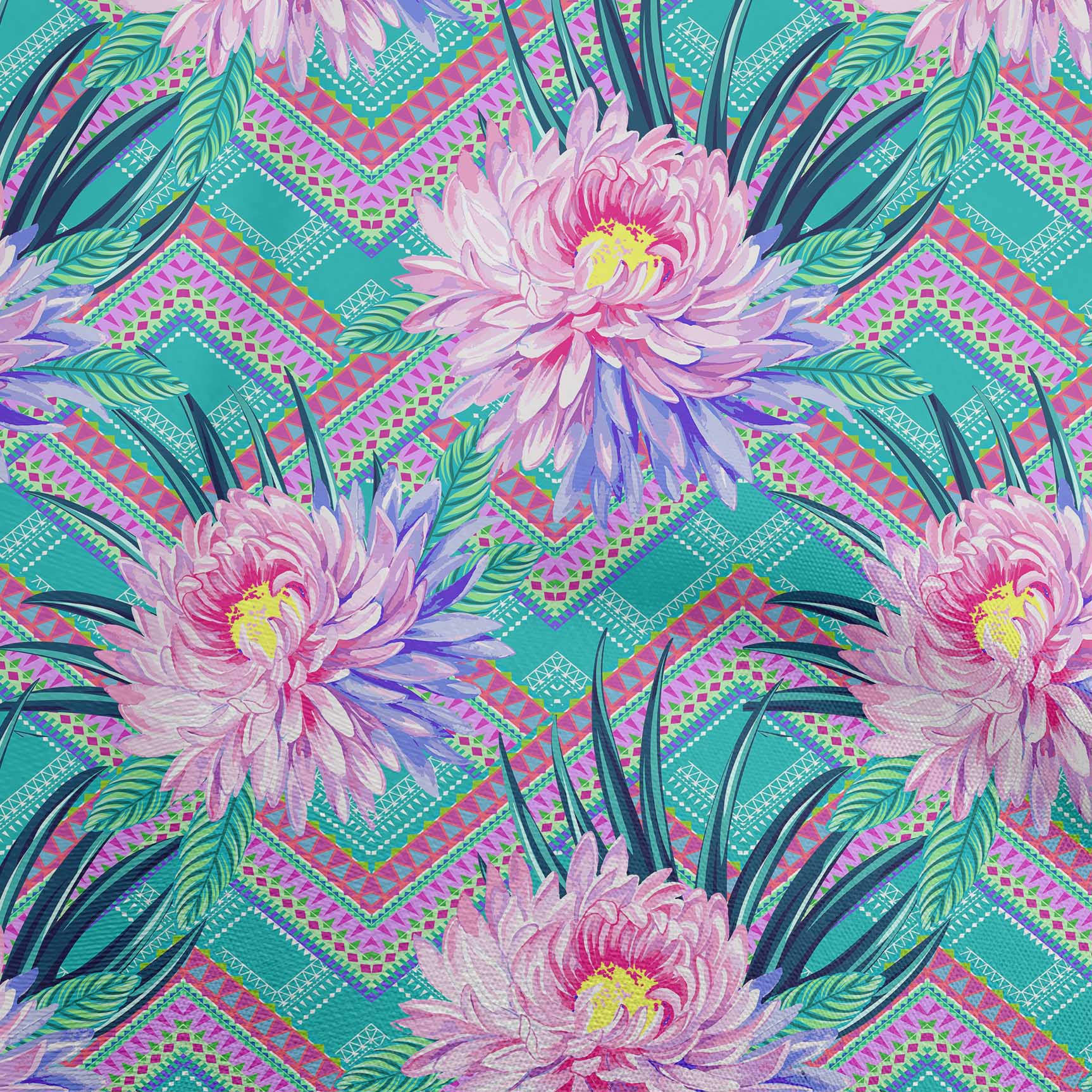 

OneOone Cotton Flex Dusty Green Fabric Florals Quilting Materials Print Швейна тканина у дворі 40 дюймів 42 Inch Wide - Viscose Chiffon бірюзові зелений колір