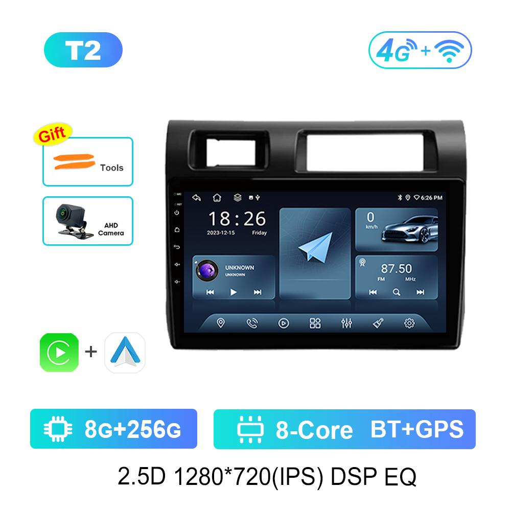 Video Multimedia Player for Toyota Land Cruiser LC 70 Series 2007 - 2020 Android Car WiFi+4G GPS IPS Screen Head Unit DSP Stereo