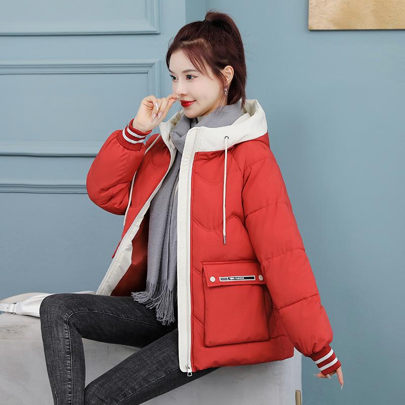Women's short  jacket Women's new loose student bread jacket Thickened  jacket