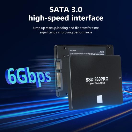 860 PRO 1/2/4TB SATA 3 2.5-inch SSD Speed Up To 545MB/s Read 530MB/s Write PC Desktop Laptop Internal Solid State Drive Replacement Accessories