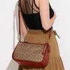 New COACH Cary Coated Canvas With Calfskin Handbag, Shoulder Bag, Crossbody Bag Tubas Women's Brown CC438-B4NQ4