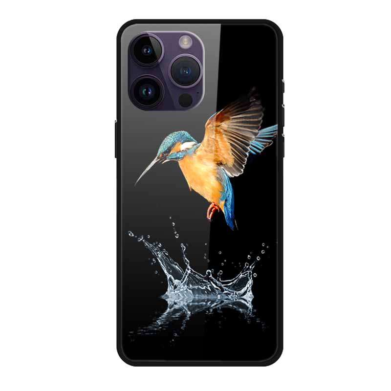 Glass Back Cover For iphone 16 Pro Max Phone Case Soft Bumper Hard Tempered Glass Case For iphone 15 Pro Max Case Funda Shell