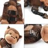 Zaino-imbracatura di sicurezza a forma di scimmia in peluche con cinghie regolabili e guinzaglio staccabile per la sicurezza e il comfort dei bambini durante le attività all'aperto