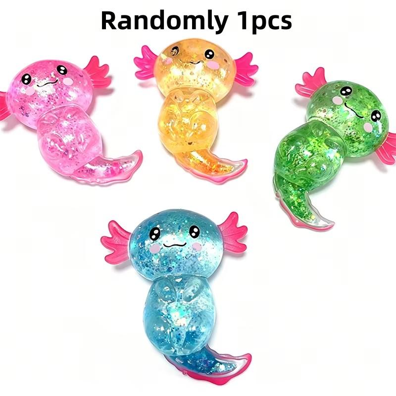 Γκλίτερ Μαλτόζη Αξολότλ Squishy Παιχνίδι Πίεσης Χαριτωμένο Διασκεδαστικό Ανακούφιση Άγχους Σαλαμάνδρα Αργής Ανάκαμψης Μπαλές Στρες Fidgets Παιχνίδια