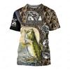 Creative Printed Pattern Short Sleeved Carp 3D Digital Printed Loose Fit Men's T-shirt