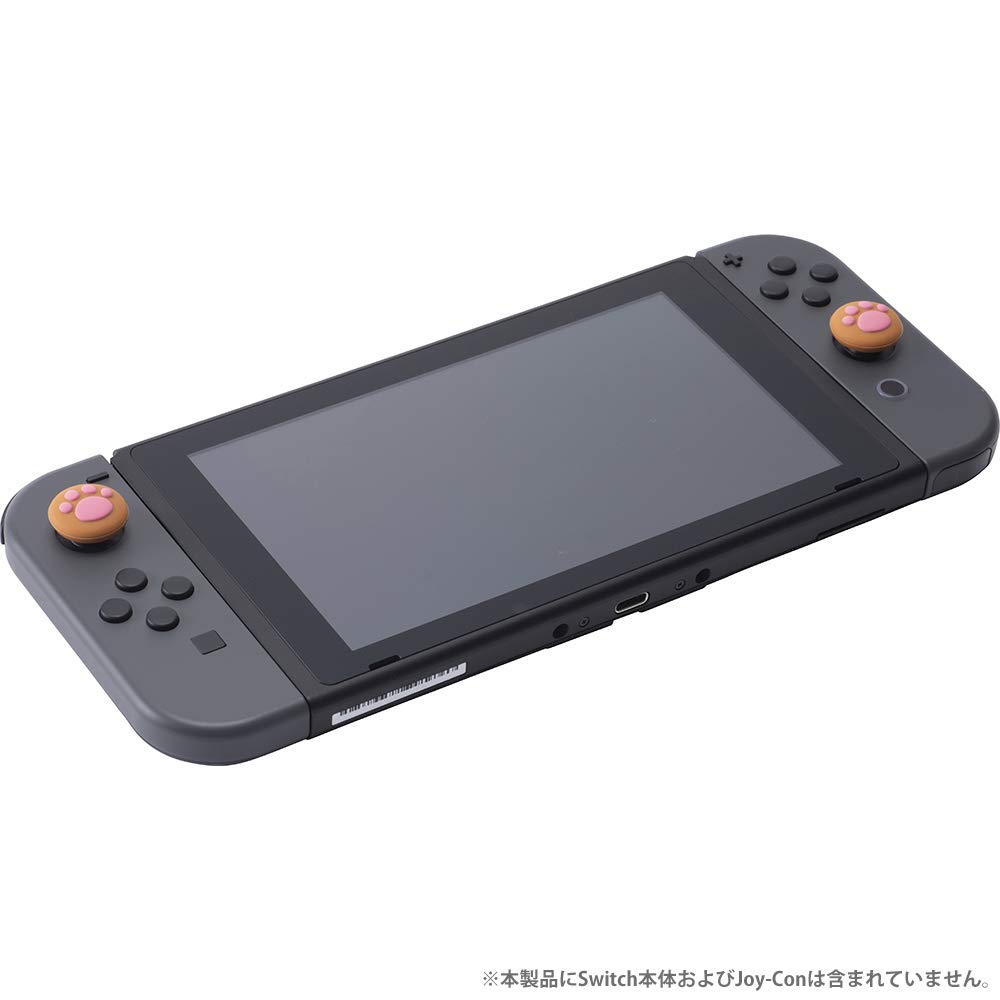 Lite CYBER Analog Stick Cover Nekonyan SWITCH Brown X Pink Switch [Switch Compatible] (for Joy-Con) -