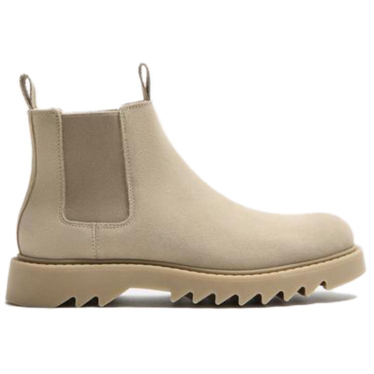 Zara Comfortable Fashion Short Chelsea Boots Men Boots Beige 12029520107