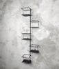 Modern Black Jungle Metal Wall Planter Triple Basket for Five Pots Multi-Tier Ready to Hang
