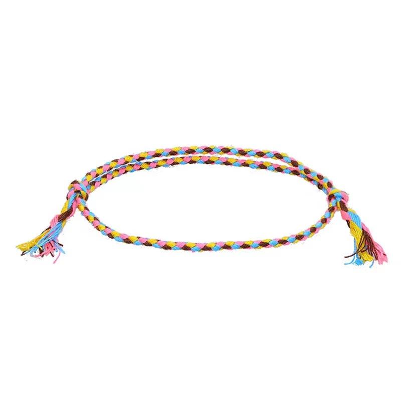 Boho Four Strand Color Handmade Waterproof Woven Thread Wrap Bracelet Simple Rope Knot Bracelet Friendship Bracelets