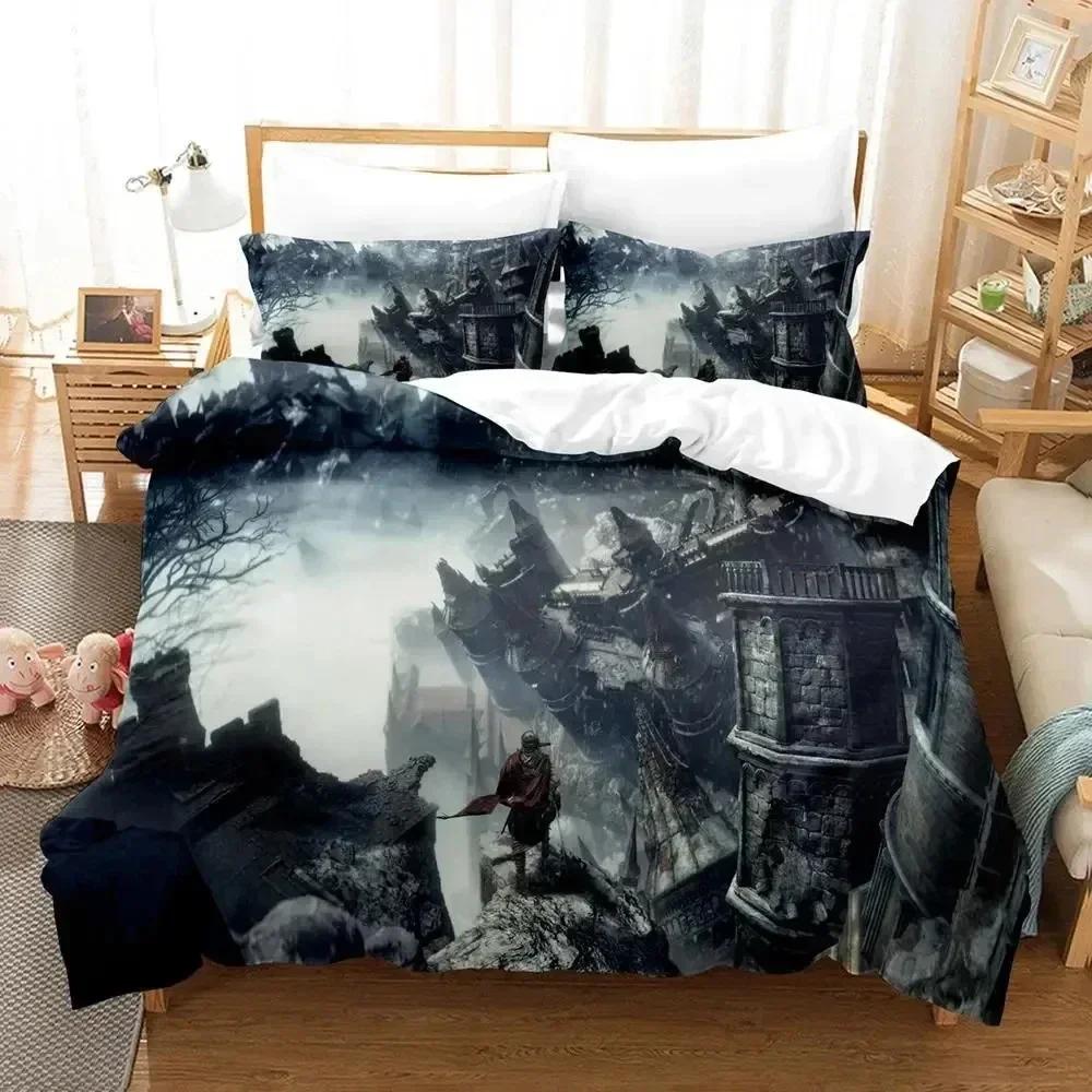 3D-Druck Spiel Dark Souls Bettwäsche-Set Bettbezug Bett-Set Steppdeckenbezug Kissenbezug Bettdecke King Queen Größe Jungen Erwachsenen Bettwäsche-Set