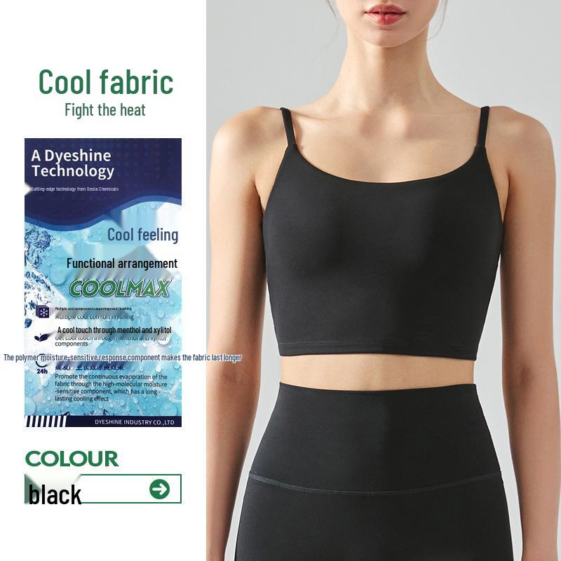 Women's Seamless Yoga Vest with Chest Pads - Square Neck Sports Bra with Strappy Back