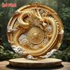2D Art Deco Wall Decor Round Flat Metal Painting for Home Office Kitchen