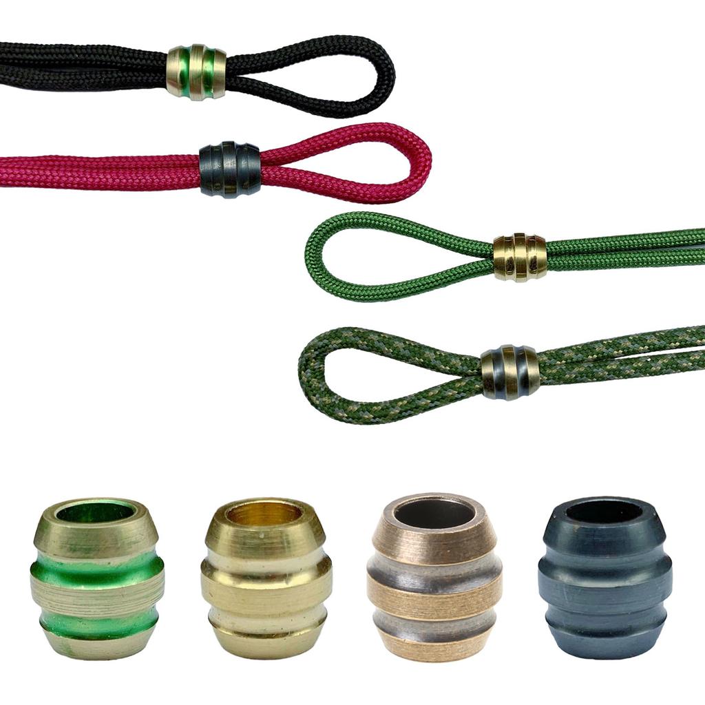 Brass Lanyard Beads Knives EDC Texture Barrel Paracord Bead Bracelet Keychains Handcraft Pendant DIY Outdoor Accessories