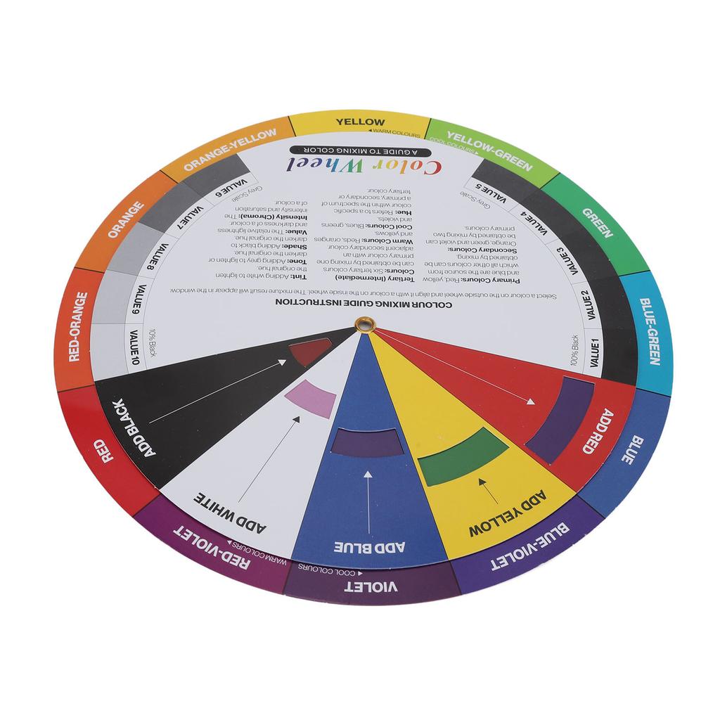 Color Wheel Tattoo Color Matching Identification Combination Color Guide Diameter 23.5cm