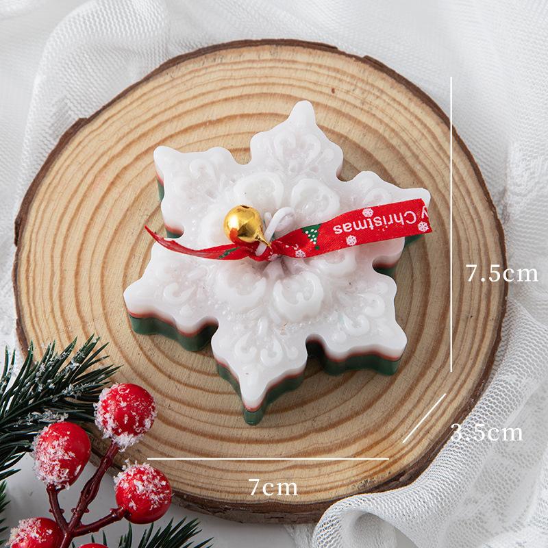 

Christmas Snowflake Scented Candle Creative Style Scented Candle Souvenir Home Ornament Gift Curved Edge Snowflake