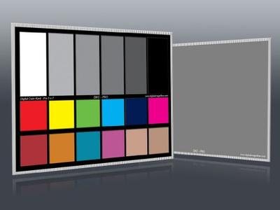 DGK Color Tools DKC-Pro 5" X 7" White Balance and Color Calibration Charts, Set of 2, 12% and 18% Gray - Professional Quality - Includes Frame Stand a