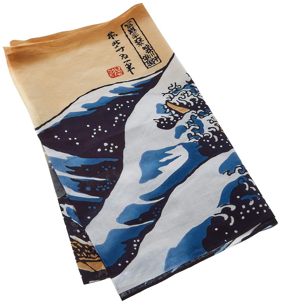 Maruzen Maruzen Tenugui Hand Views of Mount The Great Wave Off 444 (MARUZEN) Chū-dyed Towel, Thirty-six Fuji, Kanagawa,