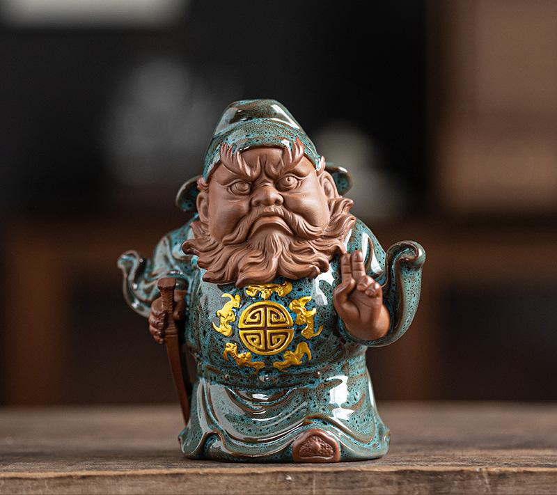 Ceramics Tianshi Zhong Kui Statue Chinese Folk Figures To Ward Off evil Ornaments Deluxe Home Room Office Feng Shui Statue
