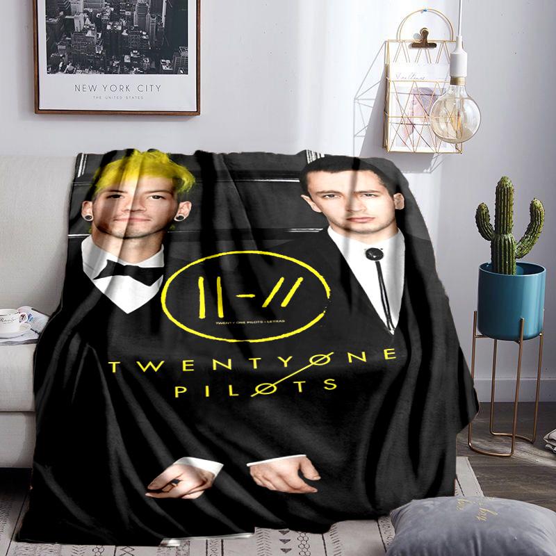 Twenty One Pilots Music Evolution Blanket Flannel Bedding Blanket Perfect for Travel, Camping, Living Rooms, Offices, Sofas, Fan Christmas gift