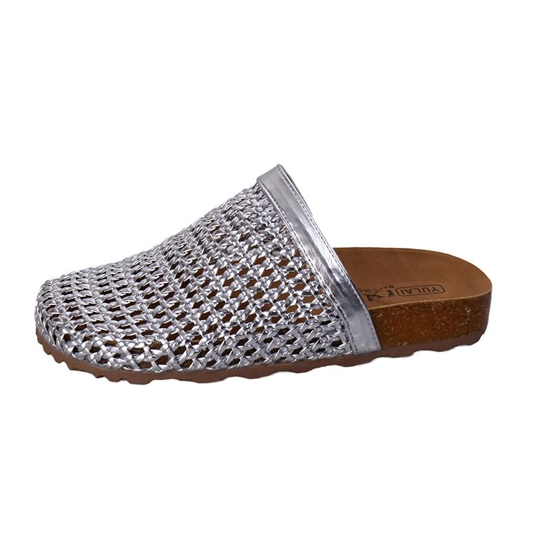 Fashion Fashion Summer Women Mesh Slippers Breathable New Female Sweet Bowknot Ladies Slip-on Mules Shoes Women's Causal Flat Slippers