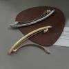 Agrafe de păr noi pentru femei, vintage, simple, aurii, tip barretă lungă, metalice, cu formă neregulată, agrafă de păr pentru doamne, netedă, cu clips cu arc, agrafă de păr