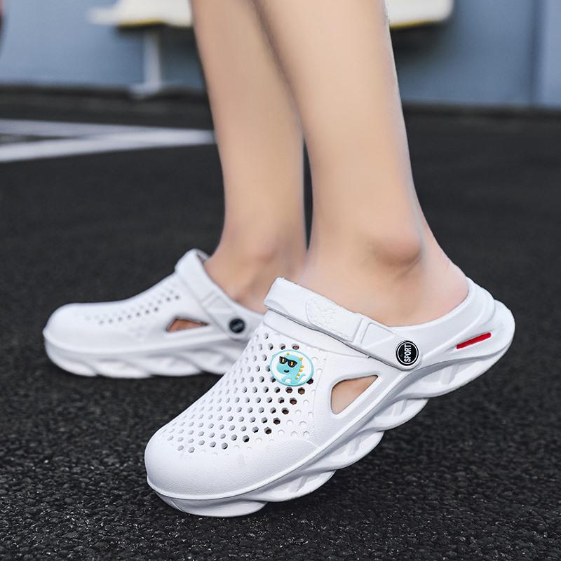 Men Fashion Beach Sandals Thick Sole Slipper Solid Outdoor Waterproof Anti-Slip Sandals Casual Flip Flops for Men