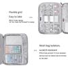 Gray Digital Storage Bag USB Data Cable Organizer Earphone Wire Bag Pen Power Bank Travel Kit Case Pouch Electronics Accessories
