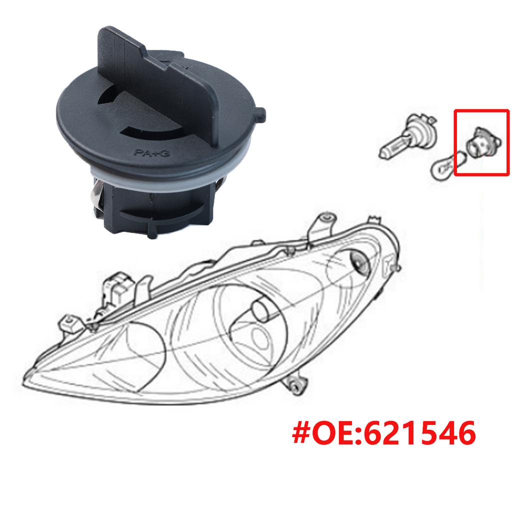 For Peugeot 207 307 407 607 807 1007 Expert Indicator Bulb Holder Turn Signal Bulb Socket Black Accessories Replacement 621546
