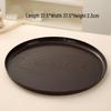 ZISIZ Faux Black Walnut Round Serving Tray Set