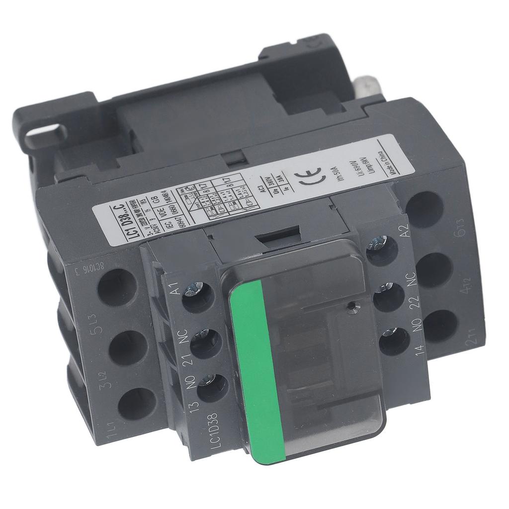 AC Contactor 38A 1 NO 1 NC Strong Conductivity High Voltage Electric Contactor for Industrial Control 380V AC220V Coil