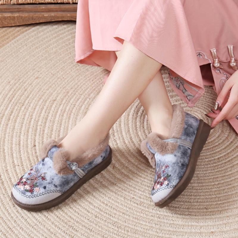 Stivaletti Invernali da Donna Comodi Casual Caldi Scarpe Stampate
