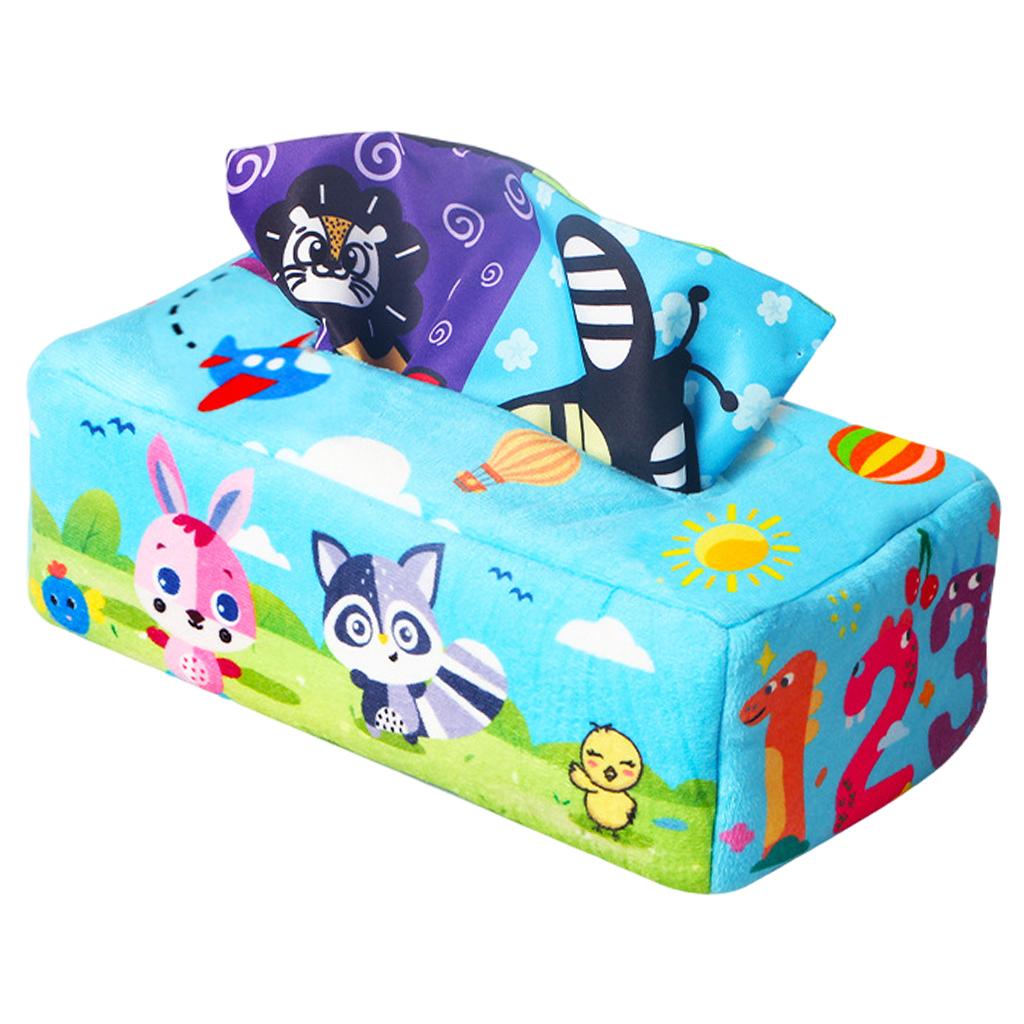 Baby Tissue Box Scarf Crinkle Tissues Play for Developmental Preschool Montessori toy
