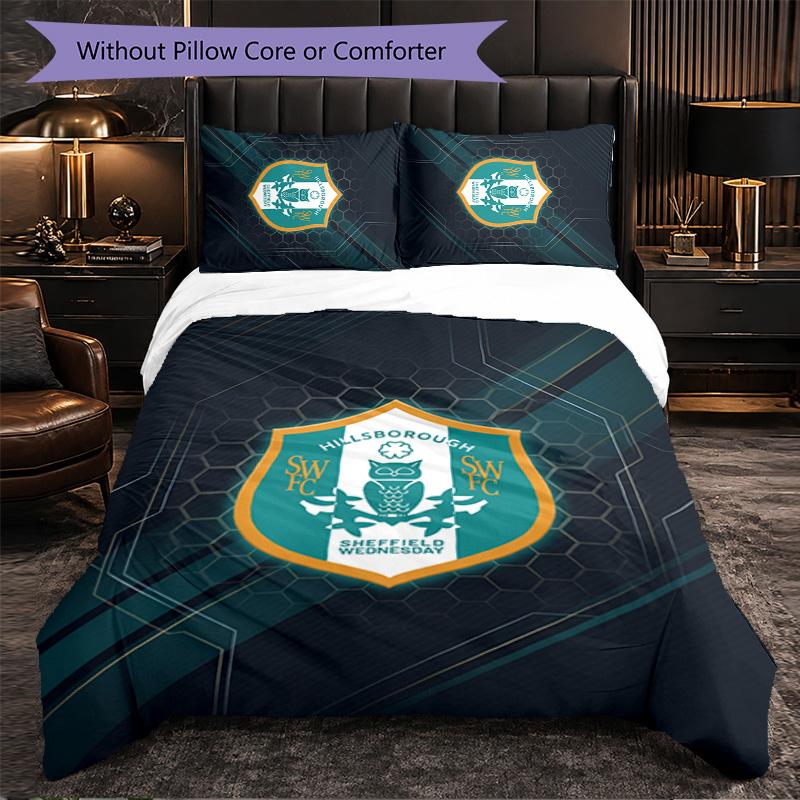 Biancheria da Letto a Tema Sheffield Wednesday Set 3 Pezzi Copripiumino Biancheria da Letto Decorativa Per Camera Adolescenti Decorazione Casa