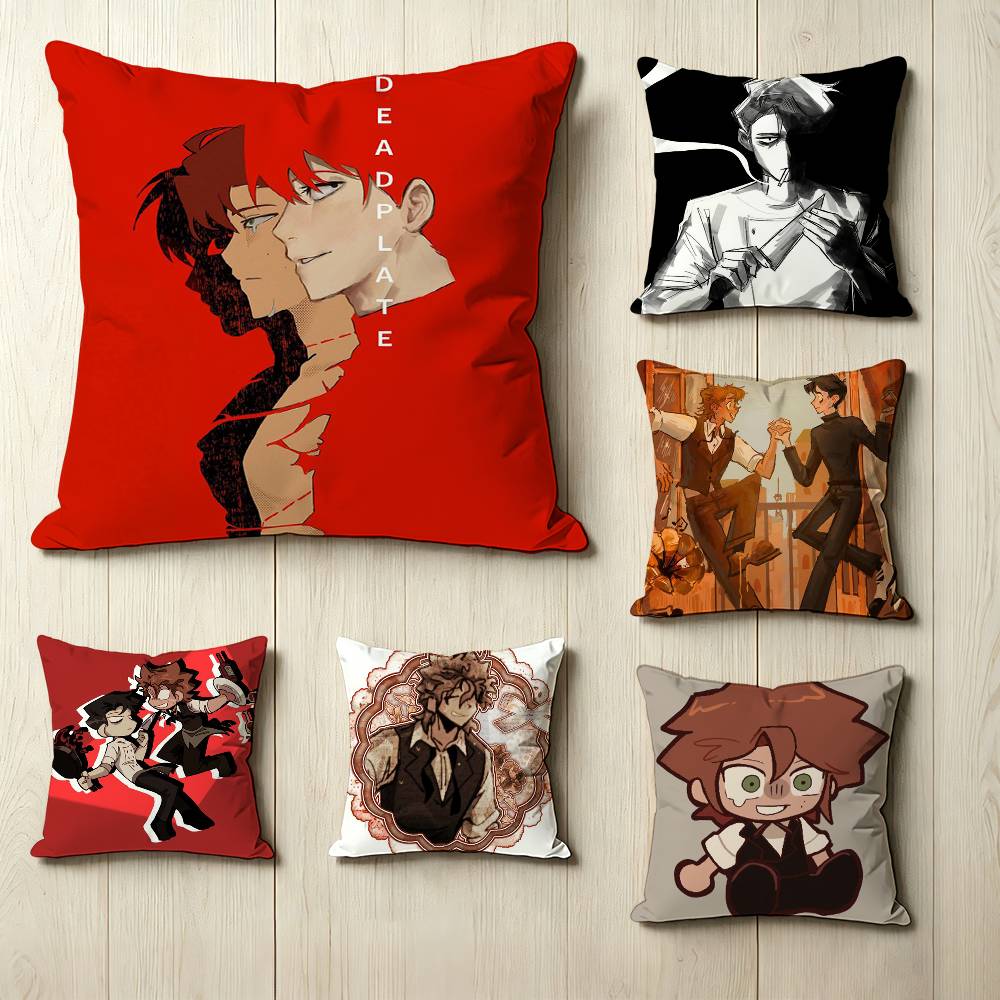 Horror Puzzle Game DDead PPlate Square DoubleSided printed Pillow Case Bedroom Bedside Pillow Sofa Cushion Cover