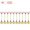 1-10pz Natale Acciaio Inossidabile Posate Cucchiaino Mescolabarbe Babbo Natale Cucchiaino da Dessert Utensili da Cucina Regalo Festivo Stoviglie