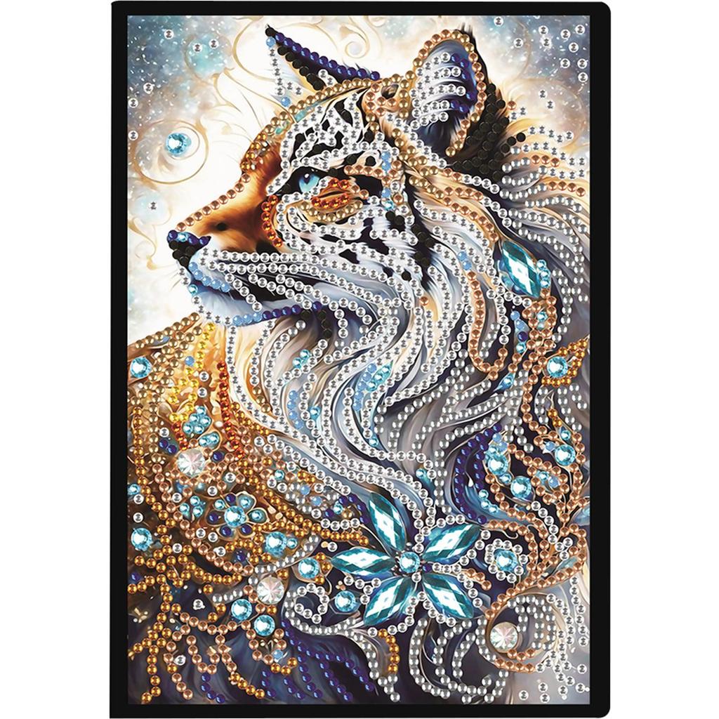 50-Page A5 Size 5D DIY Diamond Art Painting Notebook Kit Crystal Notepad Sketchbook for DIY Gifts and Festive Occasions