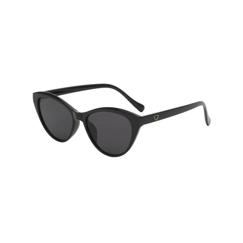 New cat eye sunglasses fashionable European style trendy big face slim glasses for women