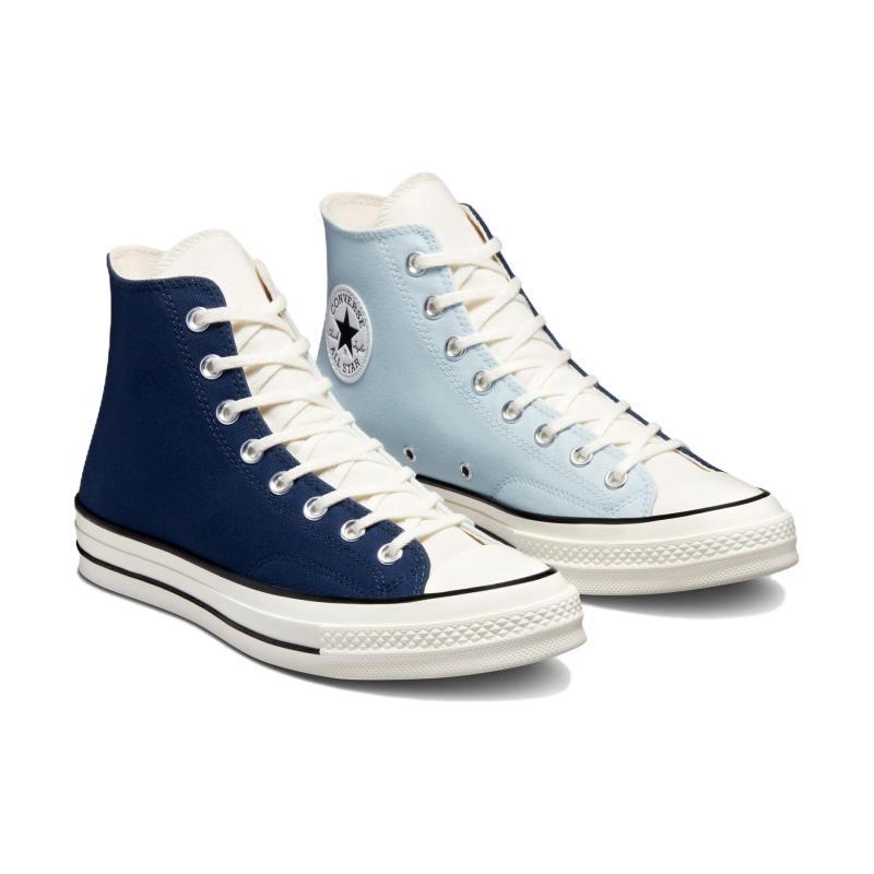 Converse Chuck 70 Nautical Tri-Blocked Lace-up High Top Canvas Shoes Unisex Dark Blue