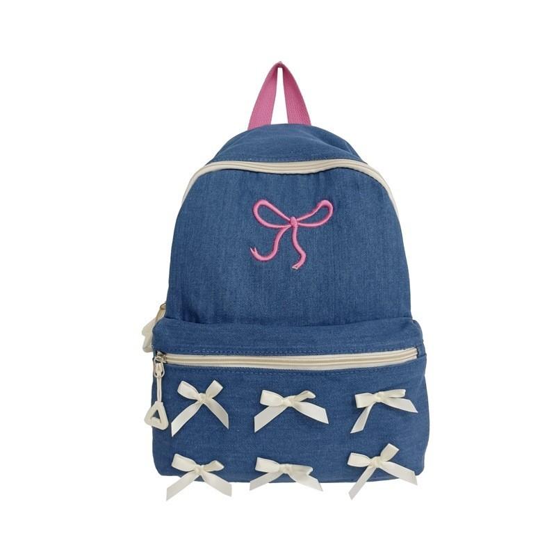 

Cute Butterfly Knot Preschool Backpack For Boys And Girls With Breathable Canvas Material